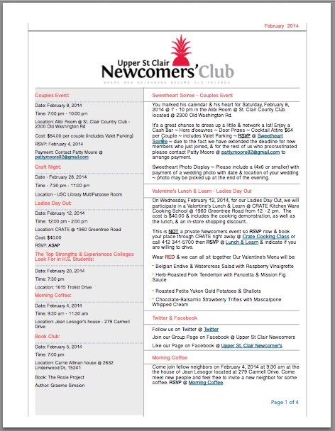 NewcomersNewsletter_Feb2014